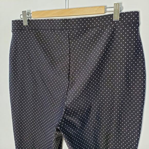 Chico's Black w/ White Polka Dots Ankle Length stretchy casual pants - Picture 4 of 9